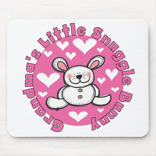 Weinig van de oma nestelt zich Konijntje Muismat (Voorkant)