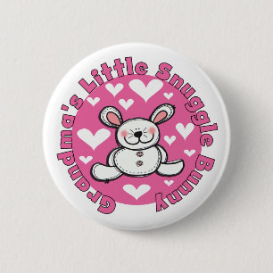 Weinig van de oma nestelt zich Konijntje Ronde Button 5,7 Cm