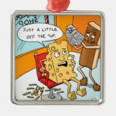 "Weinig van de top" Metalen Ornament (Voorkant)