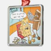 "Weinig van de top" Metalen Ornament (Links)