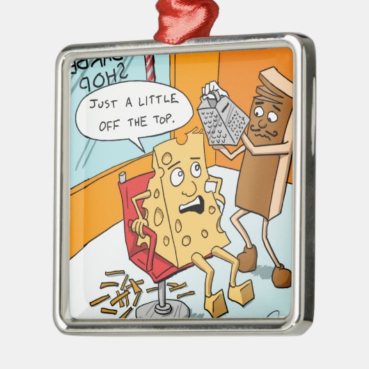 "Weinig van de top" Metalen Ornament (Links)