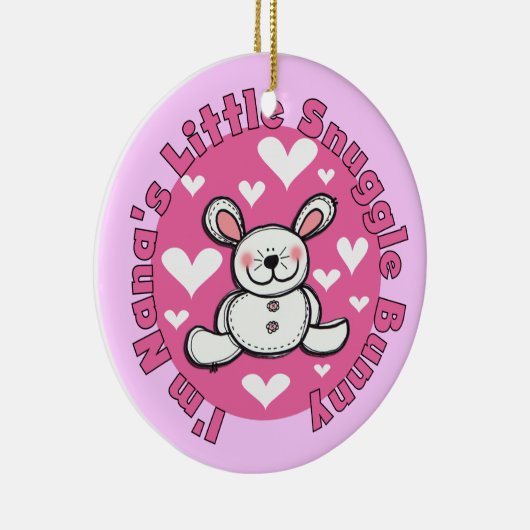 Weinig van Nana nestelt zich Konijntje Keramisch Ornament (Rechts)