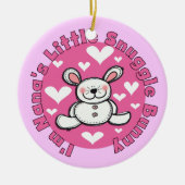 Weinig van Nana nestelt zich Konijntje Keramisch Ornament (Voorkant)