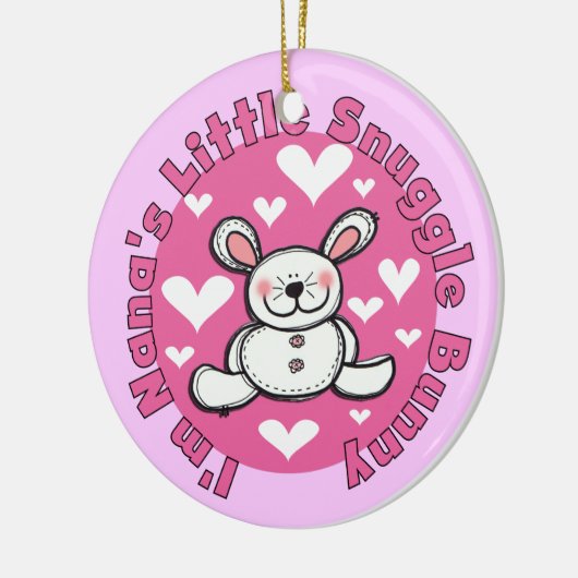 Weinig van Nana nestelt zich Konijntje Keramisch Ornament (Links)