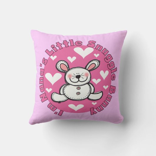 Weinig van Nana nestelt zich Konijntje Kussen (Achterkant)