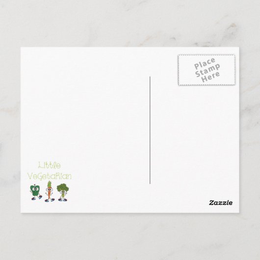 Weinig Vegetariër Briefkaart (Achterkant)