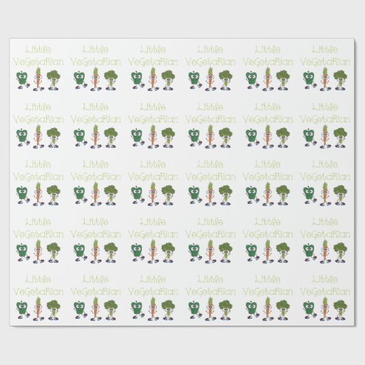 Weinig Vegetariër Cadeaupapier (Vlak)