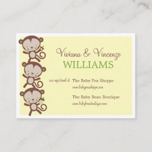 WEINIG VERRASSING   BABY SHOWER REGISTER KAARTEN