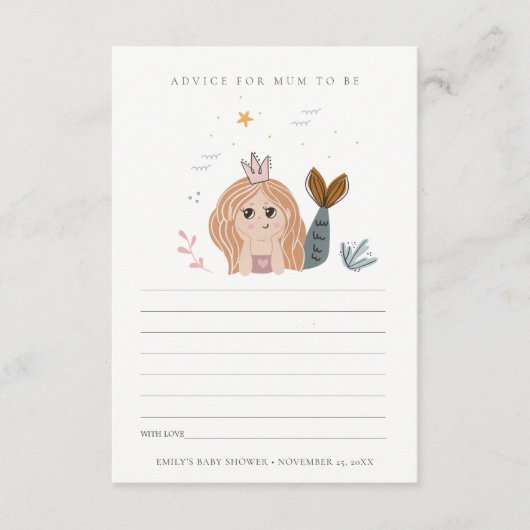 Weinig vloeiend slipadvies voor Baby shower Informatiekaartje (Voorkant)