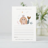 Weinig vloeiend slipadvies voor Baby shower Informatiekaartje (Staand voorkant)