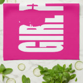 Weinig vrouwen bewegen - Meiskracht Theedoek (Gevouwen)