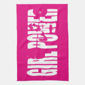 Weinig vrouwen bewegen - Meiskracht Theedoek (Verticaal)