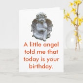 Weinig Wenskaart van de Verjaardag van de Engel Kaart (Gele Bloem)