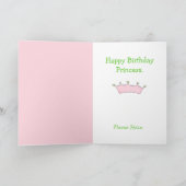 Weinig Wenskaart van de Verjaardag van de Prinses Kaart (Binnen)