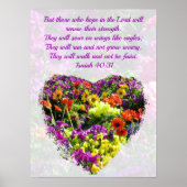 WEINIG WILD FLOWER ISAIAH 40:31 OP ELGF'S WING POSTER (Voorkant)