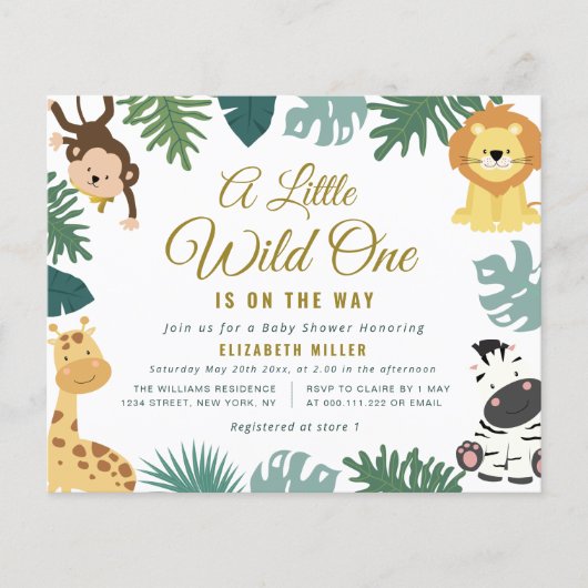 weinig wilde baby shower (Voorkant)