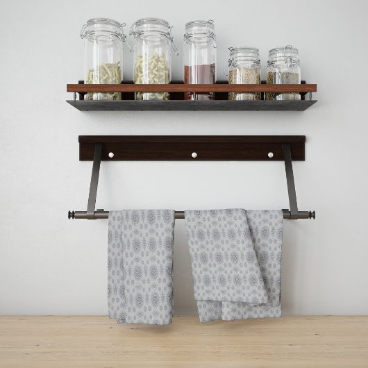 Weinig witte bloemen gevallen (Het patroon) Theedoek