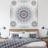 Weinig witte bloemen gevallen naar het platteland canvas afdruk (Insitu (Slaapkamer))