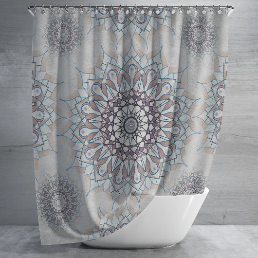 Weinig witte bloemen gevallen naar het platteland douchegordijn