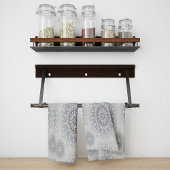 Weinig witte bloemen gevallen naar het platteland theedoek