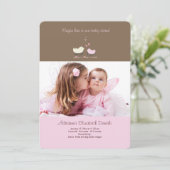 Weinig zuster Foto geboorteaankondiging Aankondiging (Staand voorkant)