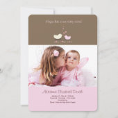 Weinig zuster Foto geboorteaankondiging Aankondiging (Voorkant)