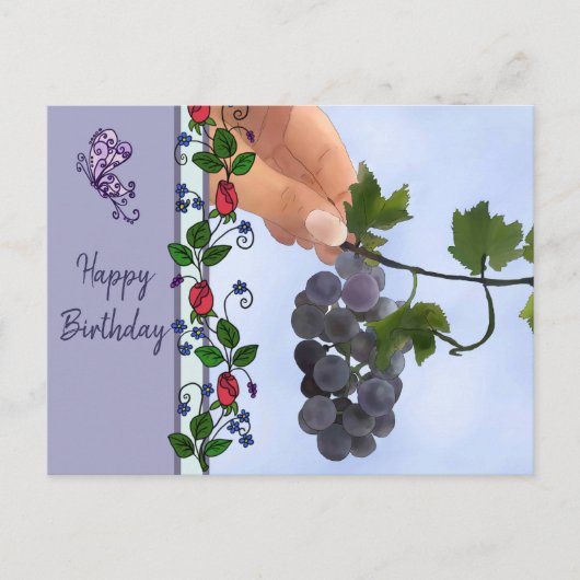 Weintrauben Briefkaart (Voorkant)