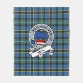 Weir Ancient Clan Badge Tartan Fleece Deken (Voorkant)