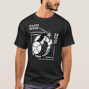 Weir Clan Gaelic Motto Swordsman T-shirt