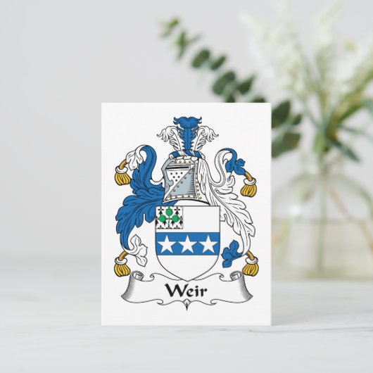 Weir Family Crest Briefkaart (Staand voorkant)