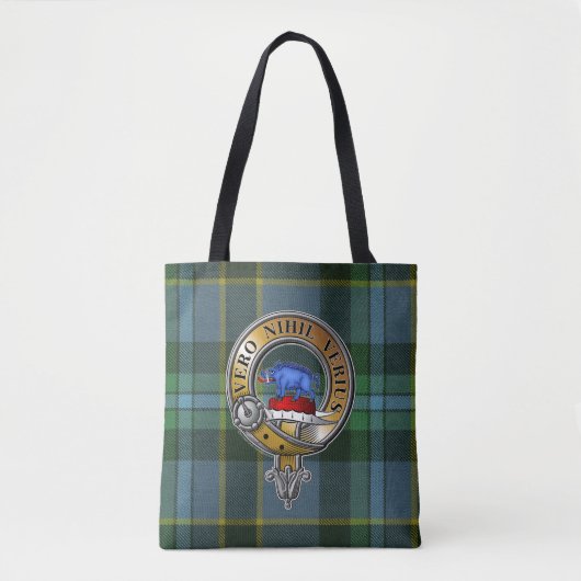 Weir Tartan & Badge Tote Bag (Voorkant)