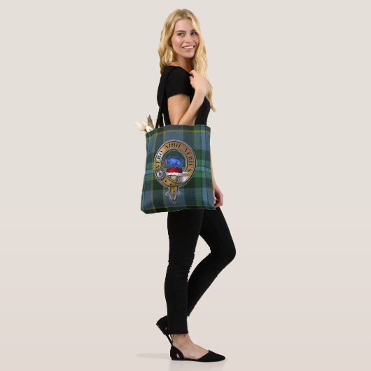 Weir Tartan & Badge Tote Bag (Op model)