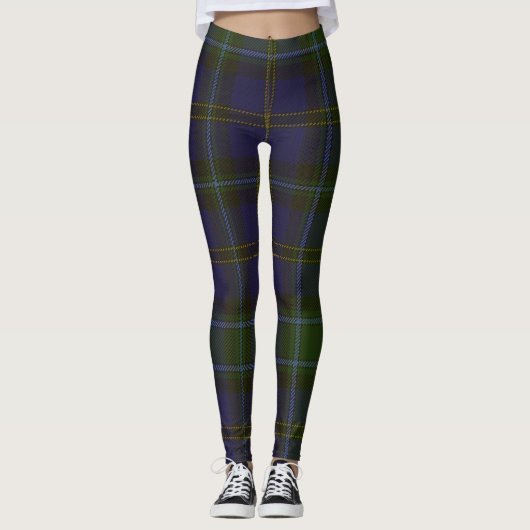 Weir Tartan Clan Plaid Leggings (Voorkant)