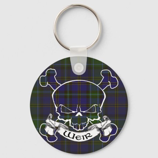 Weir Tartan Skull Sleutelhanger (Voorkant)
