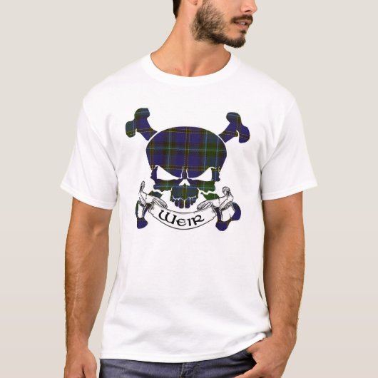 Weir Tartan Skull T-shirt (Voorkant)
