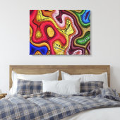 Weird Abstract Typografie Canvas Afdruk (Insitu (Slaapkamer))
