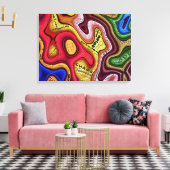 Weird Abstract Typografie Canvas Afdruk (Insitu (Woonkamer))