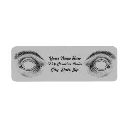 Weird Anatomee Eyes Return Address Etiket