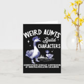 Weird Aunt Builds Character Funny Silly Goose Aunt Kaart (Gele Bloem)