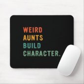 Weird Aunts Build Character Retro Funny Auntie Mot Muismat (Met muis)
