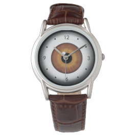 Weird Brown Eye Eyeball Custom Polshorloge Horloge