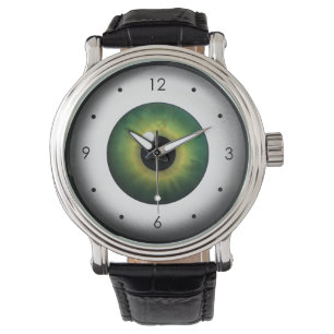 Weird Cool Green Eye Eyeball Custom Wrist Watch Horloge
