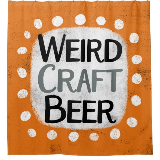 Weird Craft Beer Douchegordijn (Voorkant)