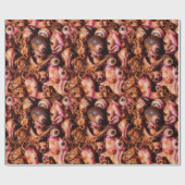 Weird Creepy Abstract Alien Meat and Eyeball Cadeaupapier (Vlak)