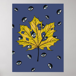 Weird Creepy Halloween Botanische Kunst Poster