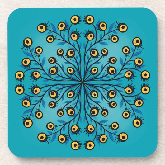 Weird Creepy Horror Art Halloween Bier Onderzetter (Voorkant)