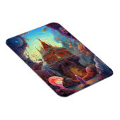 Weird Creepy House Surreal Art Magneet (Rechterzijde)