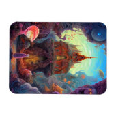 Weird Creepy House Surreal Art Magneet (Horizontaal)