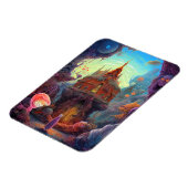 Weird Creepy House Surreal Art Magneet (Linkerzijde)