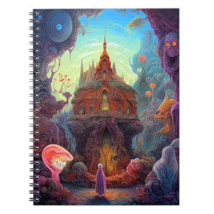 Weird Creepy House Surreal Art Notitieboek